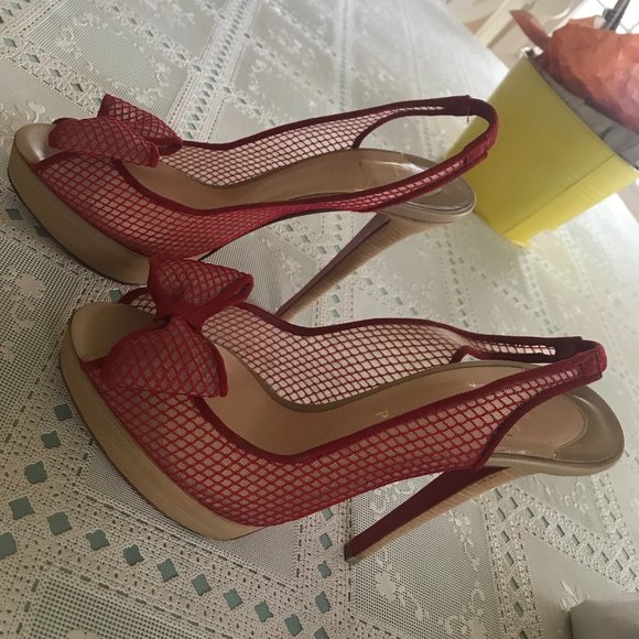 Christian Louboutin Shoes - Christian Louboutin Fishnet Slingback 38.5 US 8.5